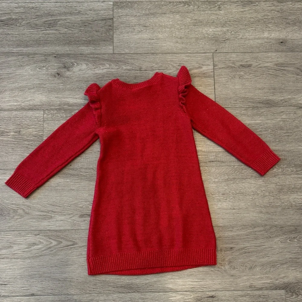 🆕 The Children’s Place Red Cable Knit Kids Dress Sz 4 G10